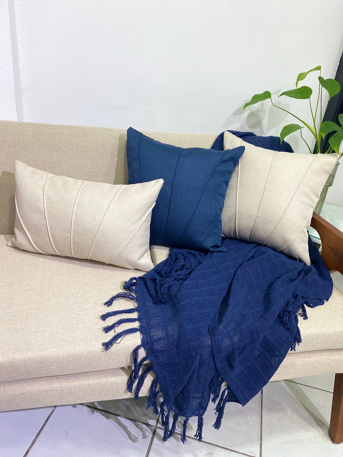 Kit 3 Capas em Linho com Manta - Elaine