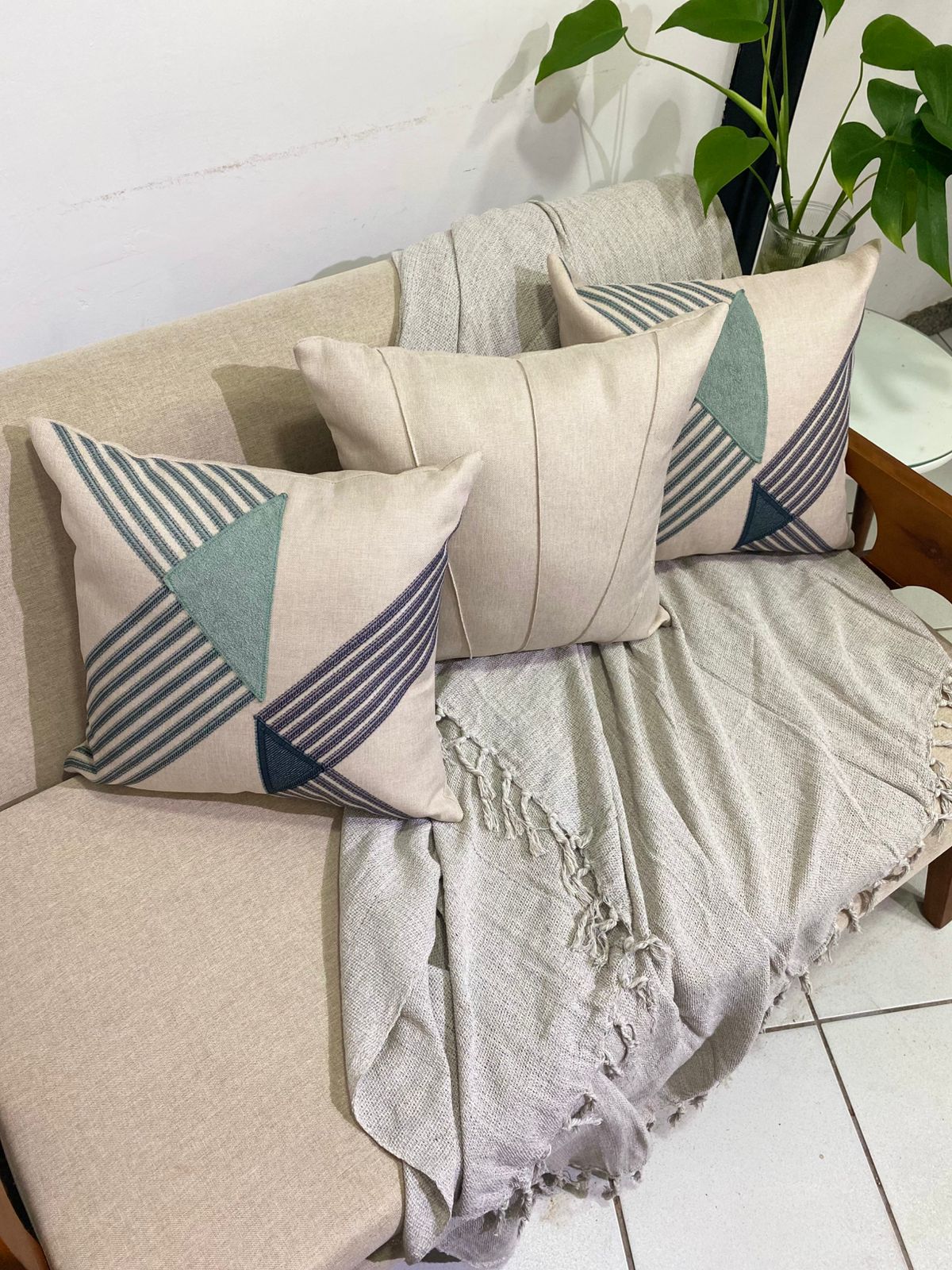 Kit 3 Capas em Linho  - Maia